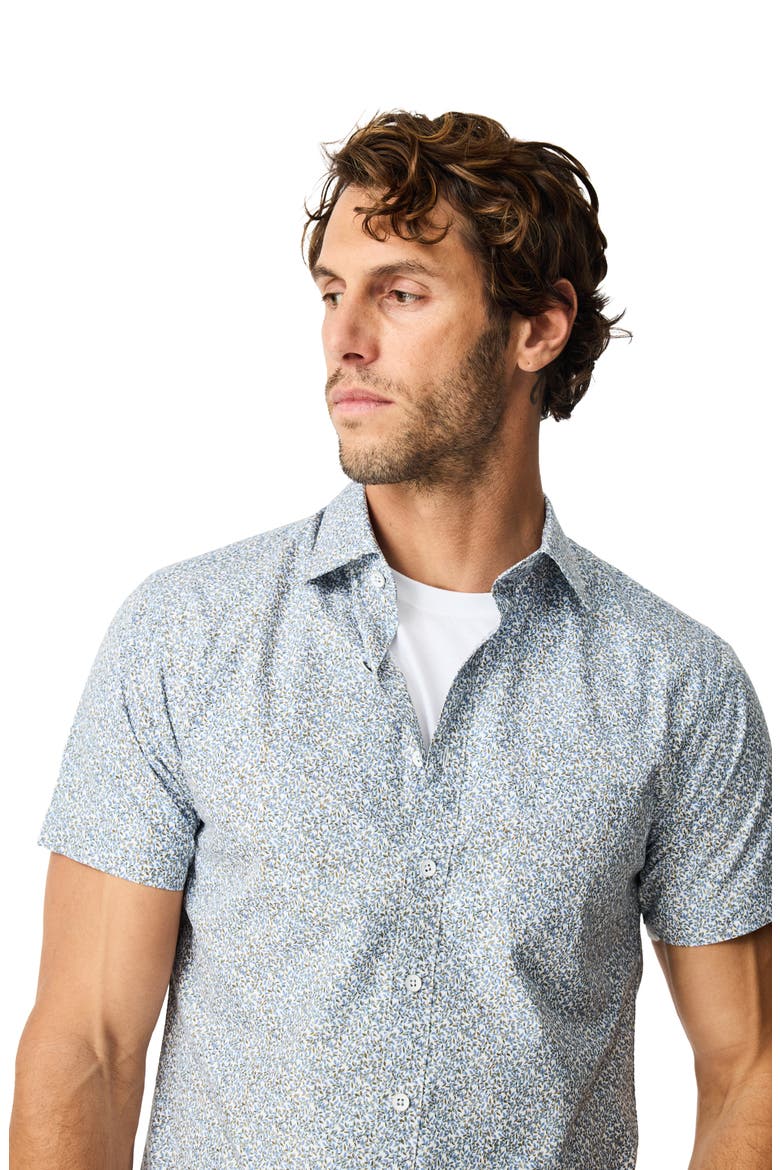 North Point Short Sleeve Cotton Shirt, Alternate, color, BLUEBELL