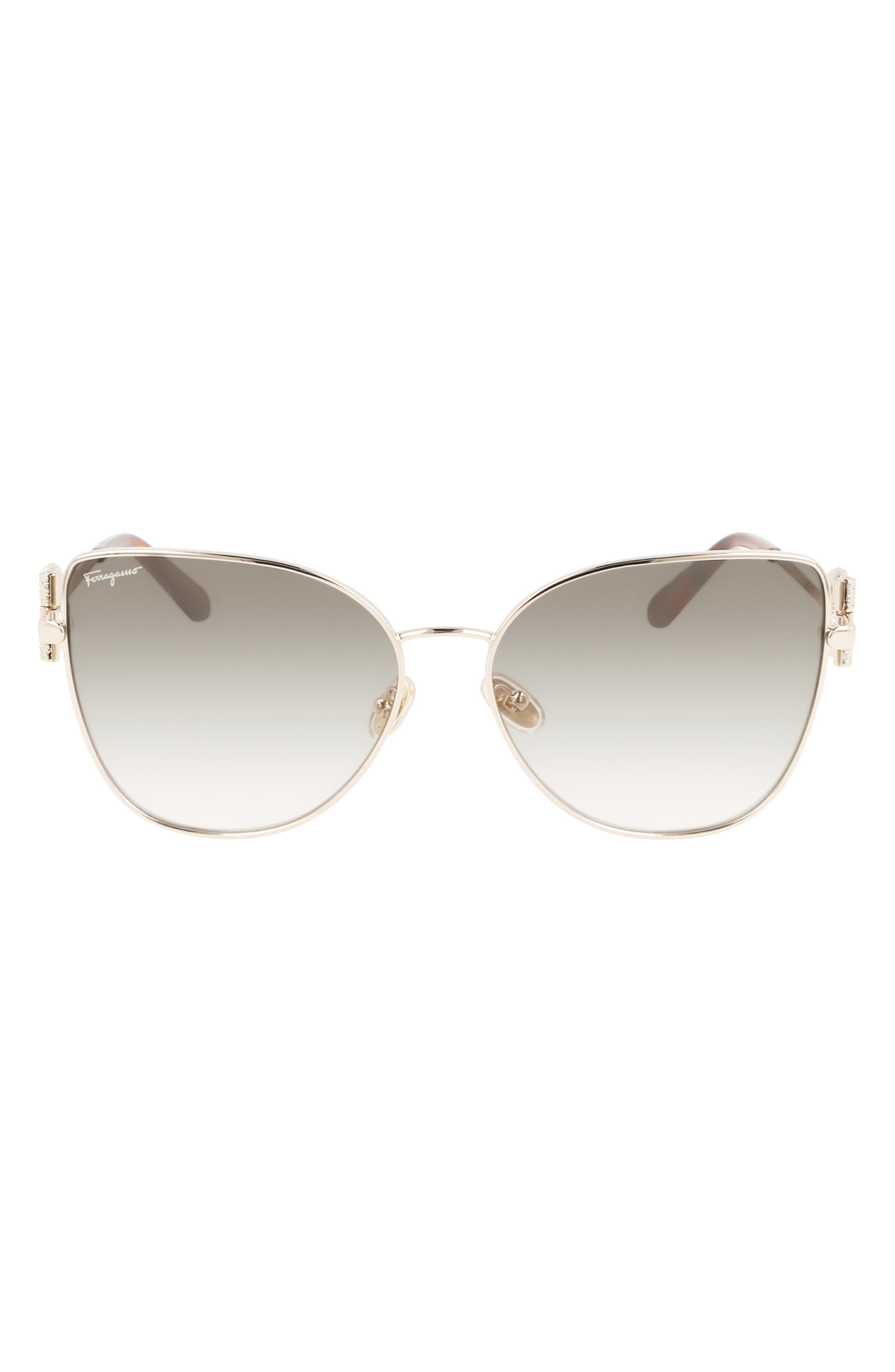 FERRAGAMO 60mm Gradient Cat Eye Sunglasses