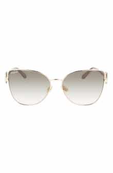 FERRAGAMO 60mm Gradient Cat Eye Sunglasses