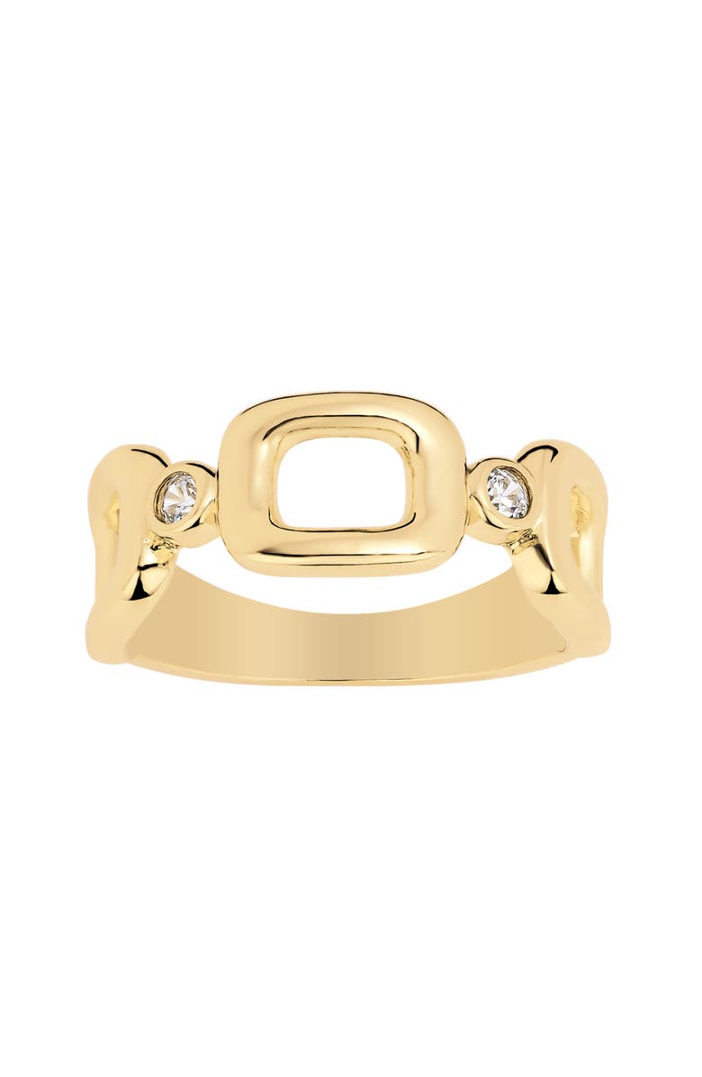 ATHRA LUXE La Dorée Square Link Ring, Main, color, 