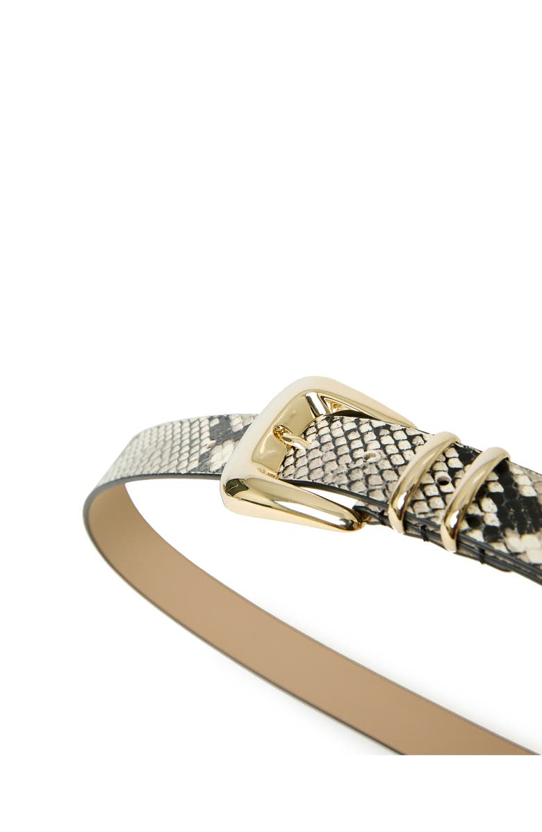 B-Low the Belt Milan Python Print Leather Belt, Alternate, color, White/ Gold