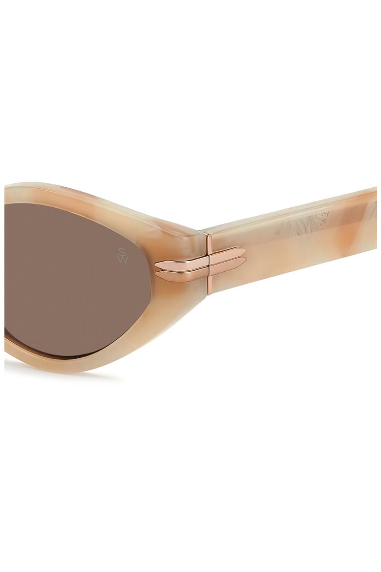 WZN 8029/S 54mm Oval Sunglasses, Alternate, color, HAVANA WHITE/ BROWN