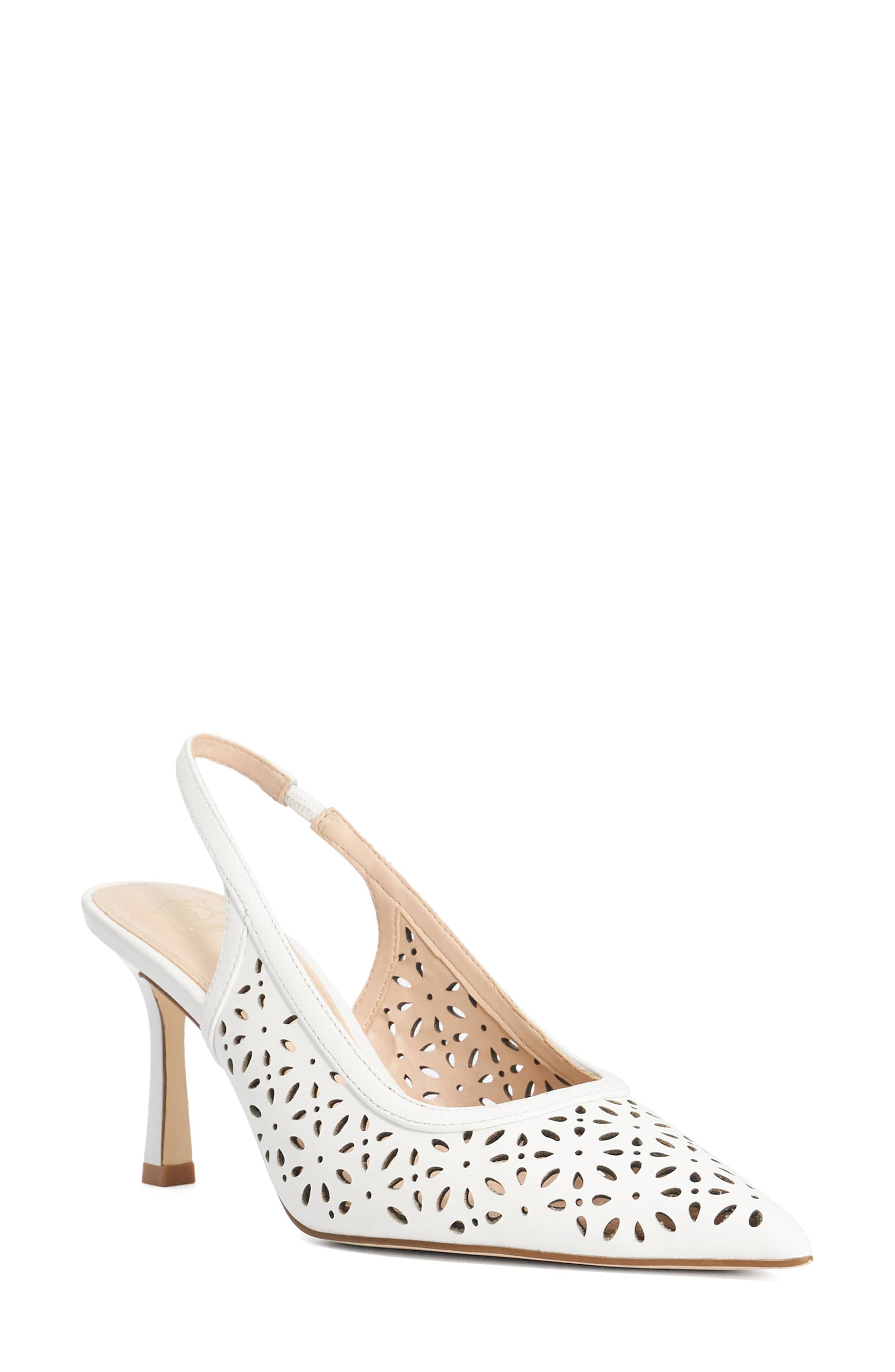 Dune London Corfu Perforated Slingback Pump