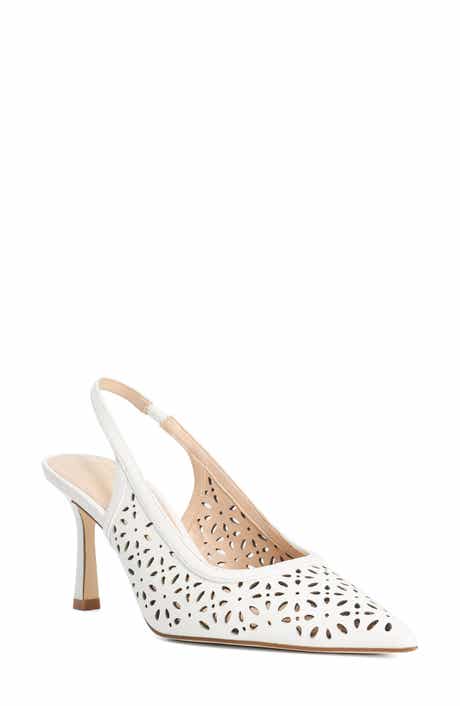 Dune London Corfu Perforated Slingback Pump