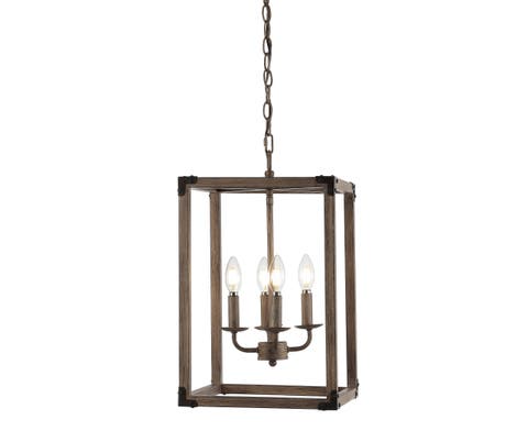 Magnolia 4-Light Adjustable Iron Rustic Farmhouse LED Pendant