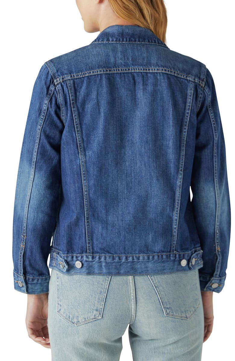 Lucky Brand The Tomboy Denim Trucker Jacket, Alternate, color,