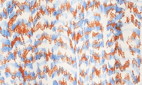 Theory Sleeveless Printed Midi A-line Dress In Blue Multi - G0d