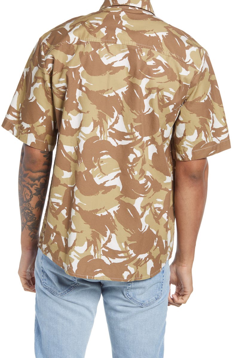 A.P.C. Joey Print Short Sleeve Button-Up Shirt, Alternate, color, 