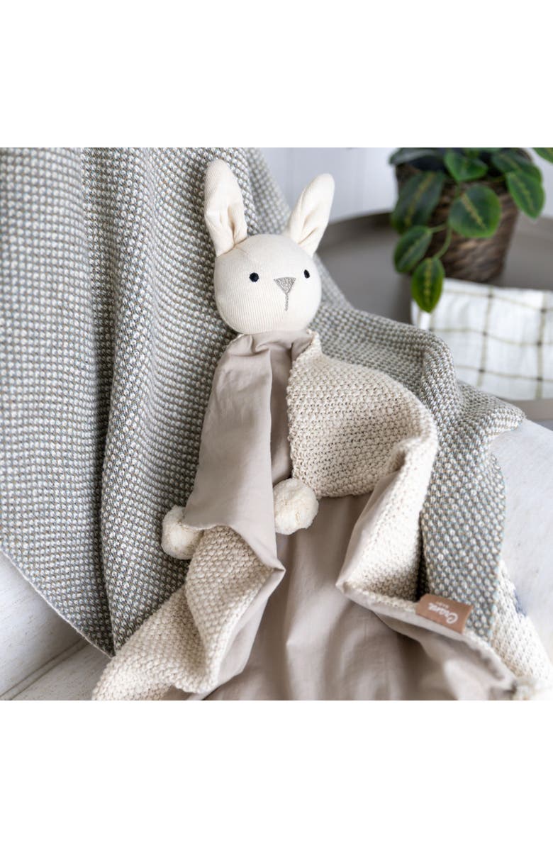 CRANE BABY Organic Cotton Lovey Baby Blanket, Alternate, color, Beige