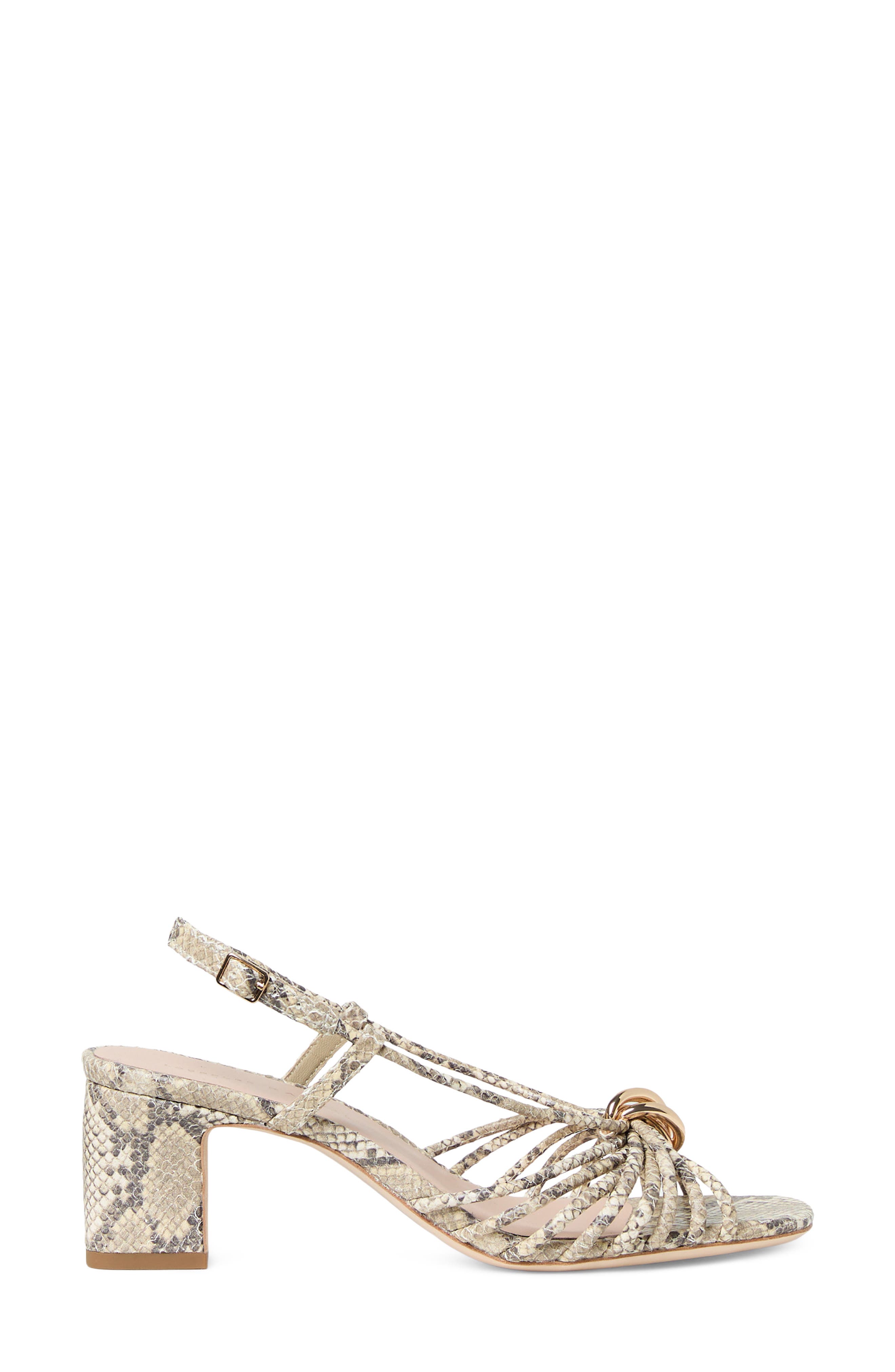 Loeffler Randall Minna Strappy Faux Leather Sandal, Alternate, color, Natural Snake