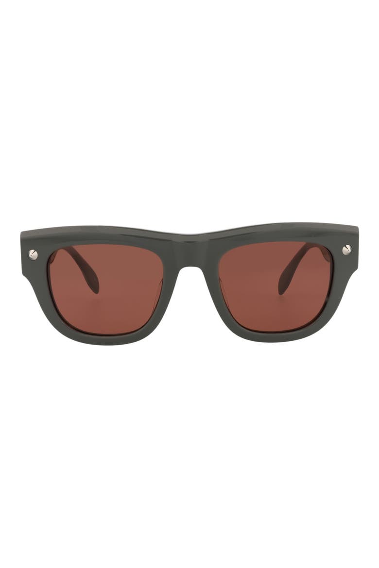 51mm Square Sunglasses, Main, color, GREY GREY BROWN