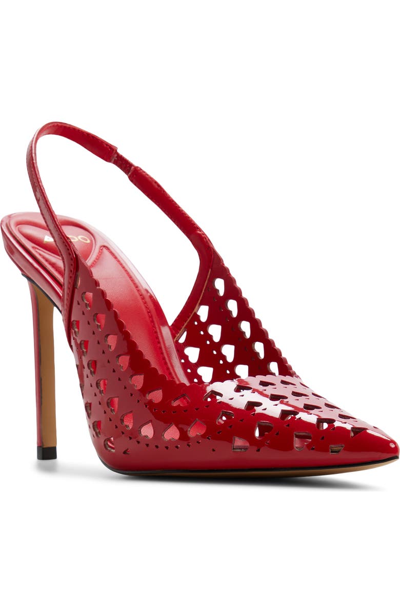 ALDO Love Slingback Pointed Toe Pump, Main, color, Medium Red