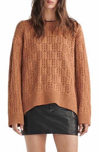 rag & bone Divya Cable Stitch Wool Sweater
