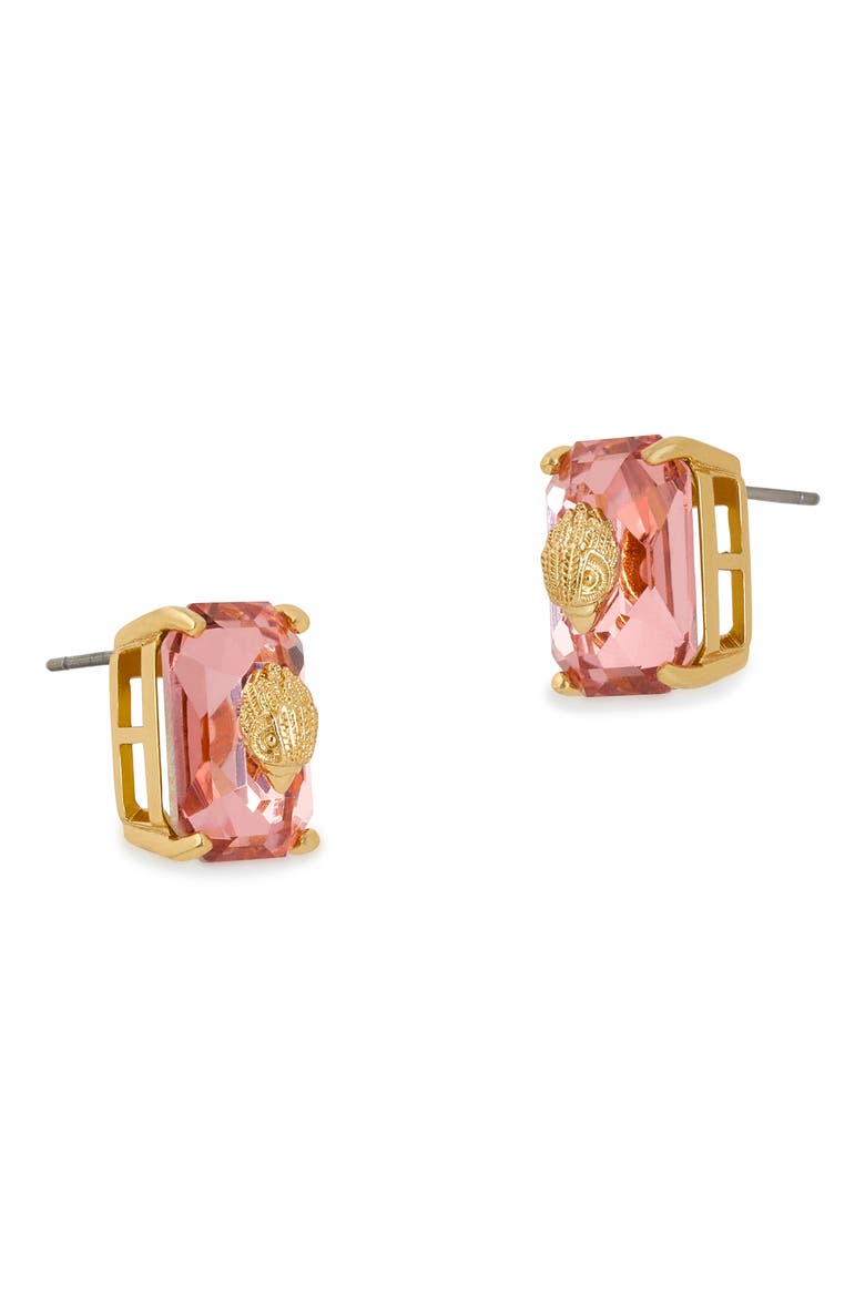 Crystal Emerald Stud Earrings, Alternate, color, ROSE