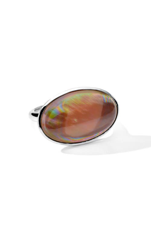 Ippolita Sterling Silver 925 Polished Rock Candy Stone Cabochon Ring In Silver Multi