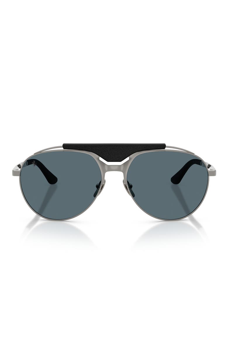 59mm Pilot Sunglasses, Main, color, GUNMETAL / BLUE