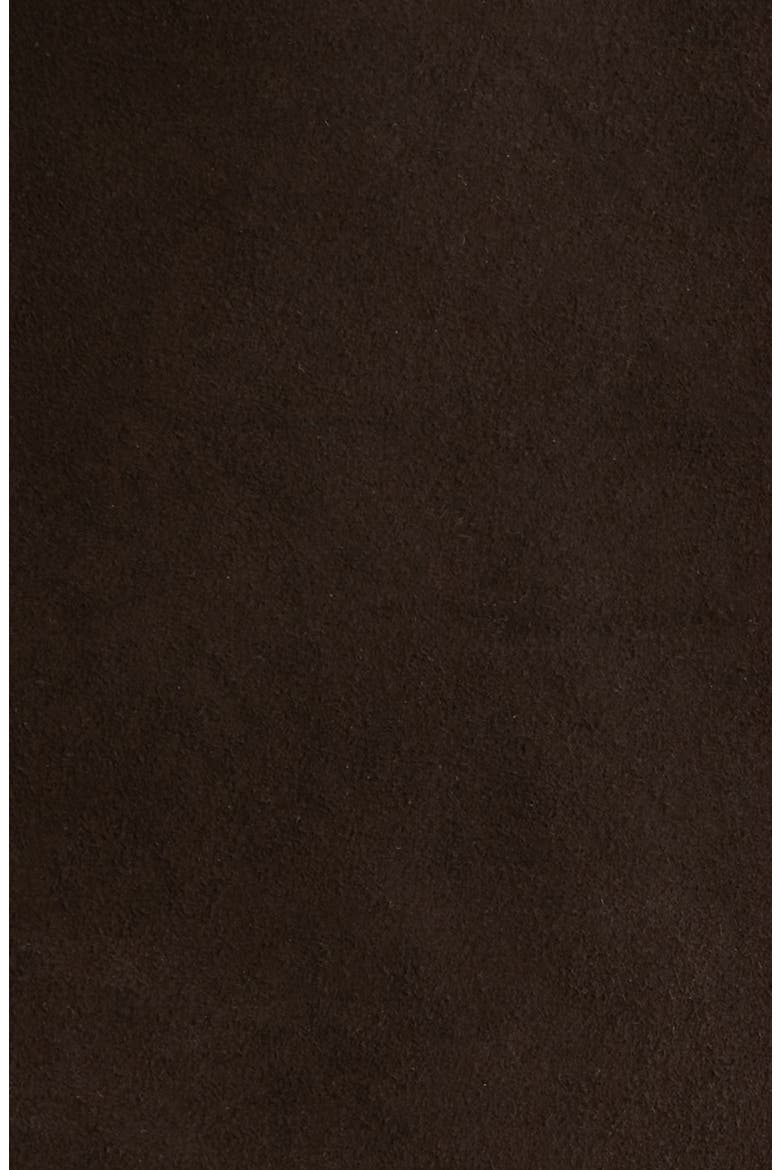 Long Suede Coat, Alternate, color, DARK BROWN