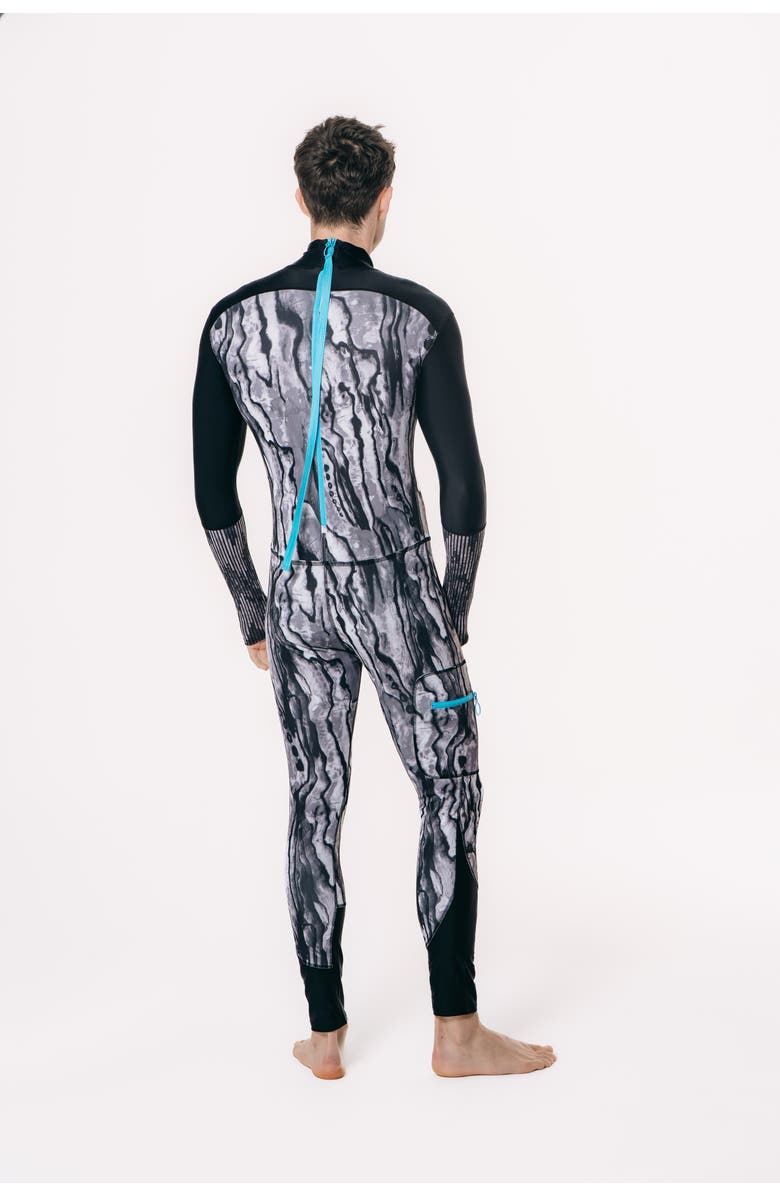 TUTUBLUE Men's Full-Body One-Piece Swimsuit - UPF 50+, Alternate, color, Abstract Marbled Cracked