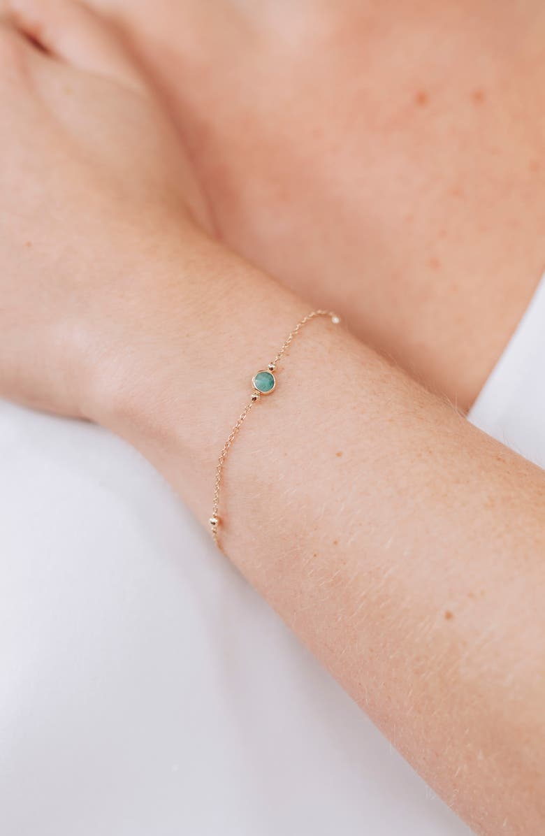 Anzie Evil Eye Turquoise & Pavé Diamond Bracelet, Alternate, color, Gold