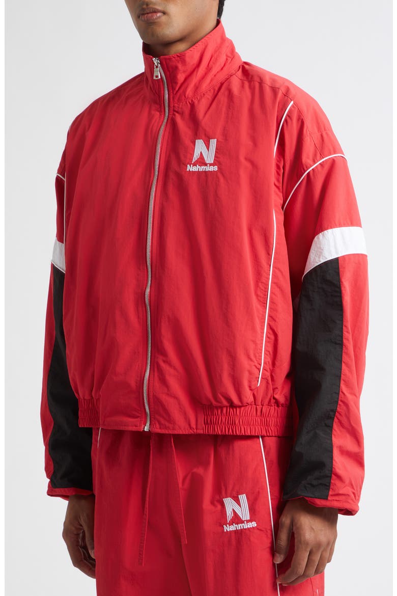 Nylon Warm Up Jacket, Alternate, color, RED