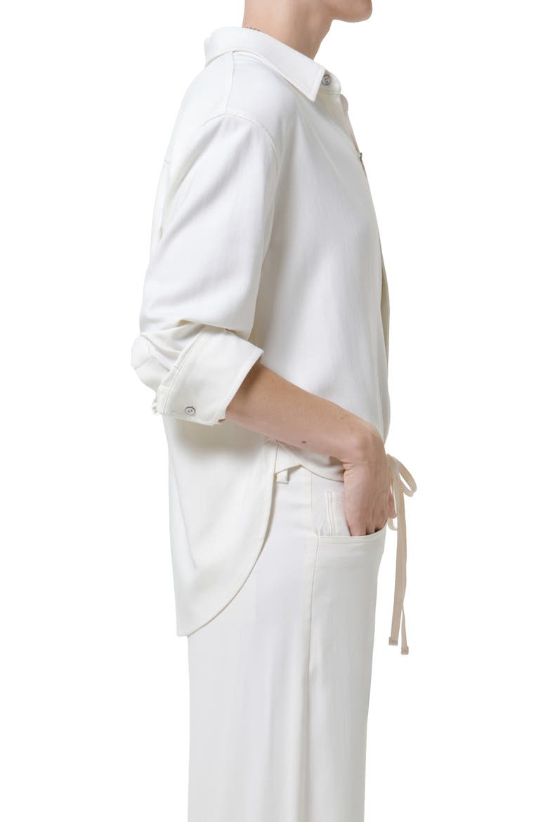 Kayla Shrunken Button-Up Shirt, Alternate, color, WINTER WHITE