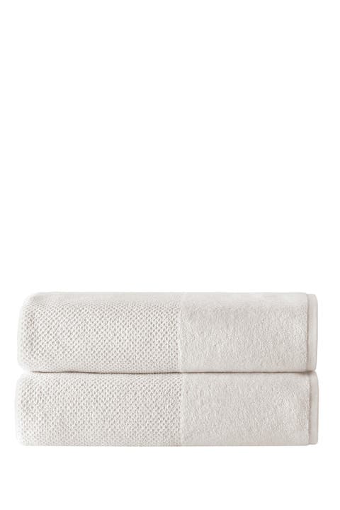 Incanto Turkish Cotton Bath Towel - Cream - Set of 2