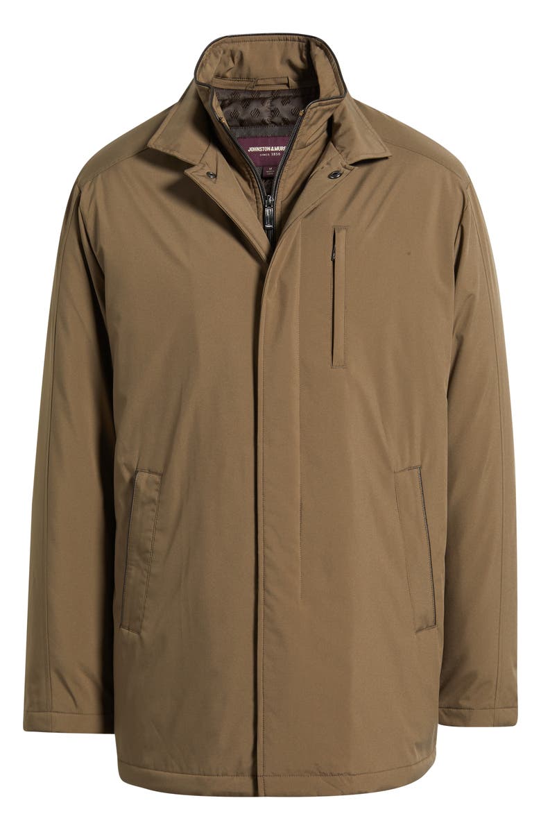 Johnston & Murphy Upton City Coat with Removable Bib, Alternate, color, Taupe