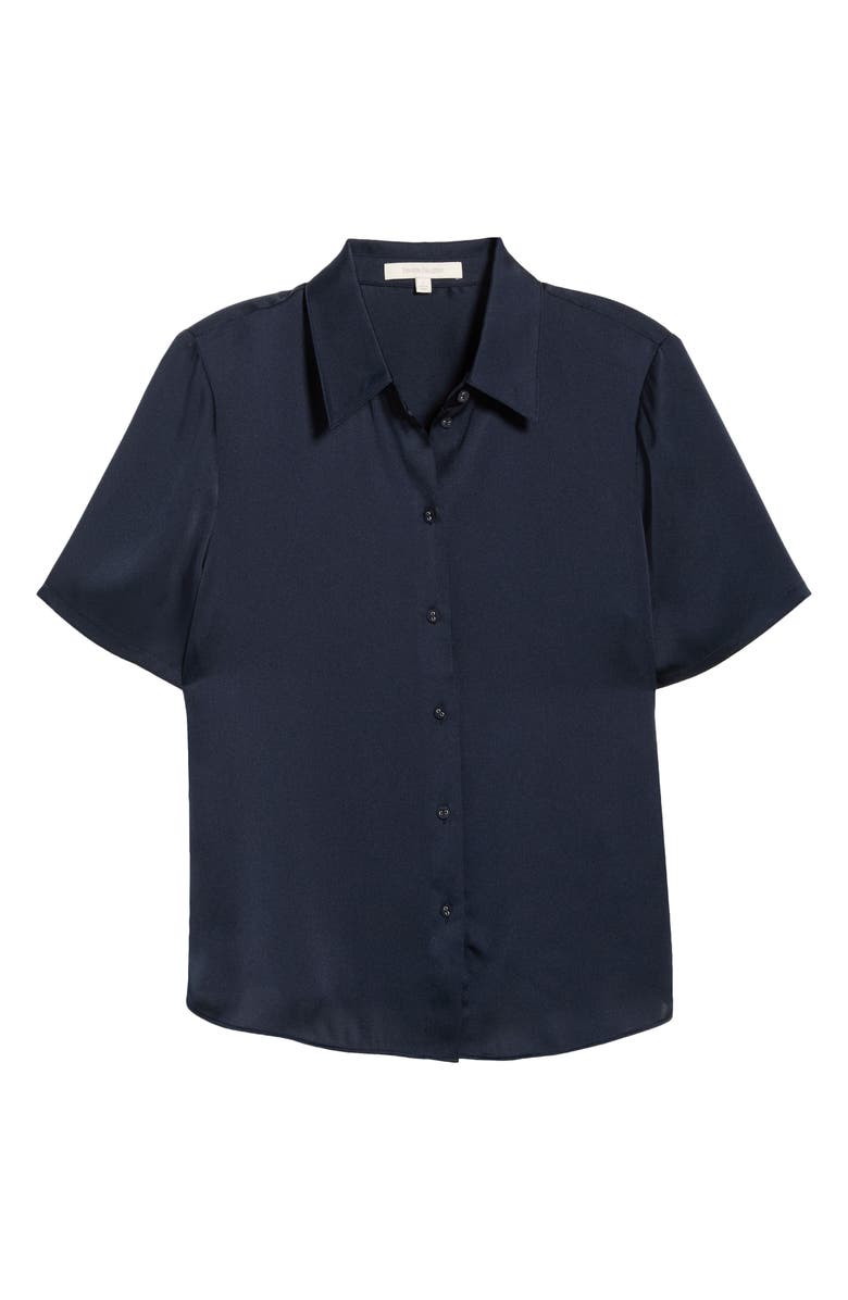 Favorite Daughter The Take Me Seriously Button-Up Shirt, Alternate, color, Navy