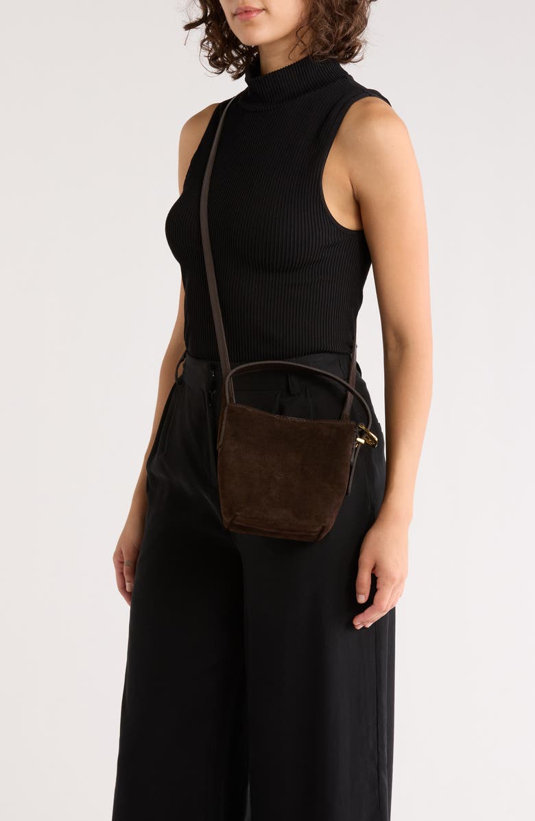 Madewell Essential Curve Shoulder Bag, Alternate, color, Dark Carob