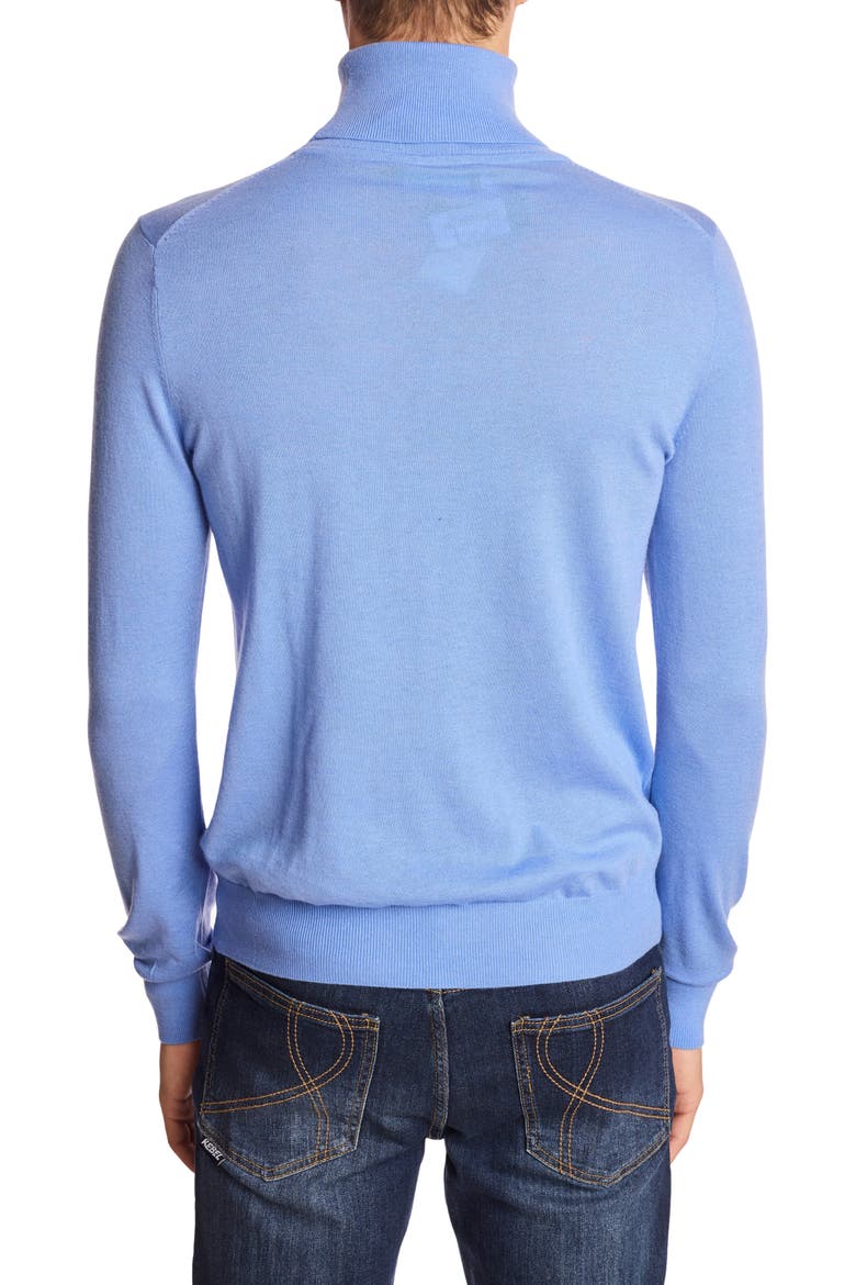 Fine Gauge Turtleneck Sweater, Alternate, color, LIGHT BLUE