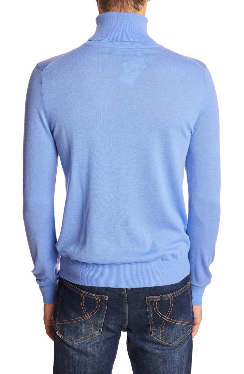 PAISLEY & GRAY Fine Gauge Turtleneck Sweater, Alternate, color, Light Blue