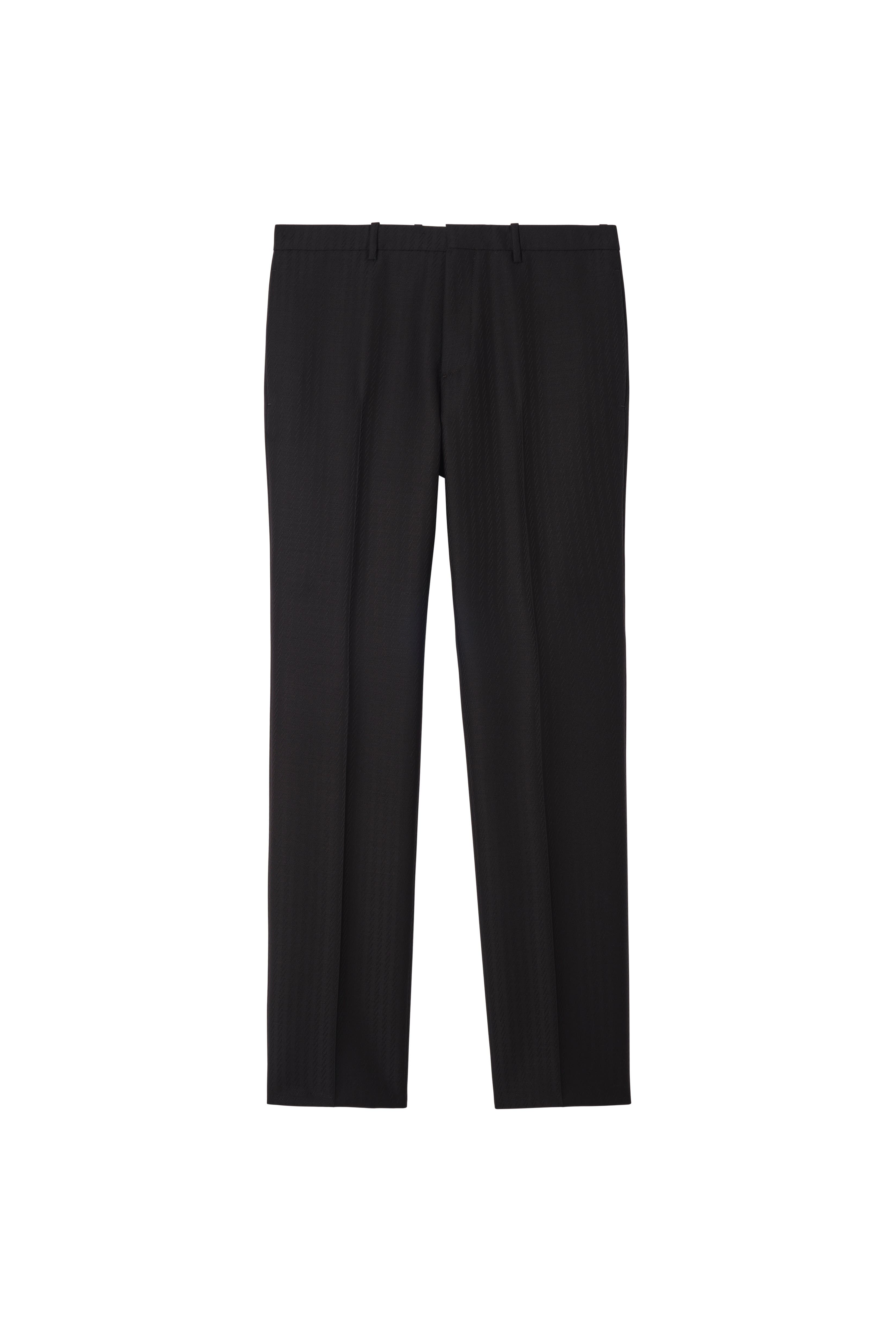 Striped Wool Mohair Tailored Trousers - image 2