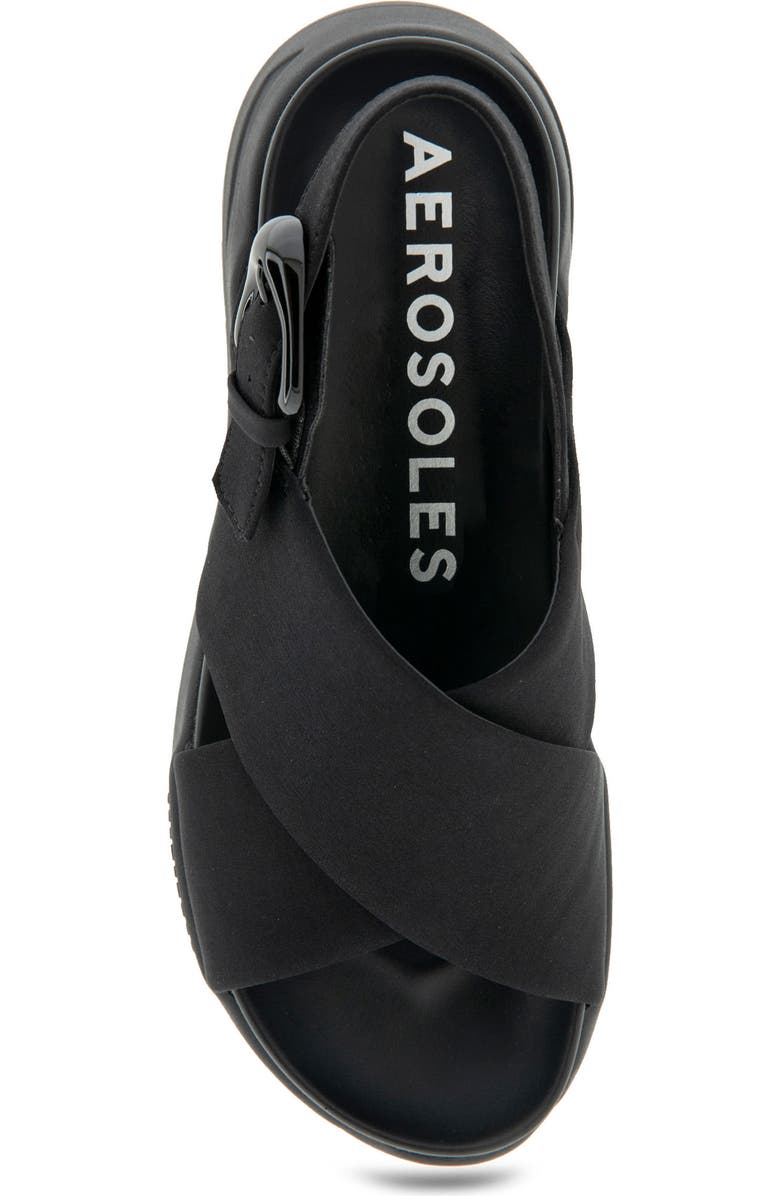 Aerosoles Harlow Platform Sandal, Alternate, color, Black Gabardine Fabric