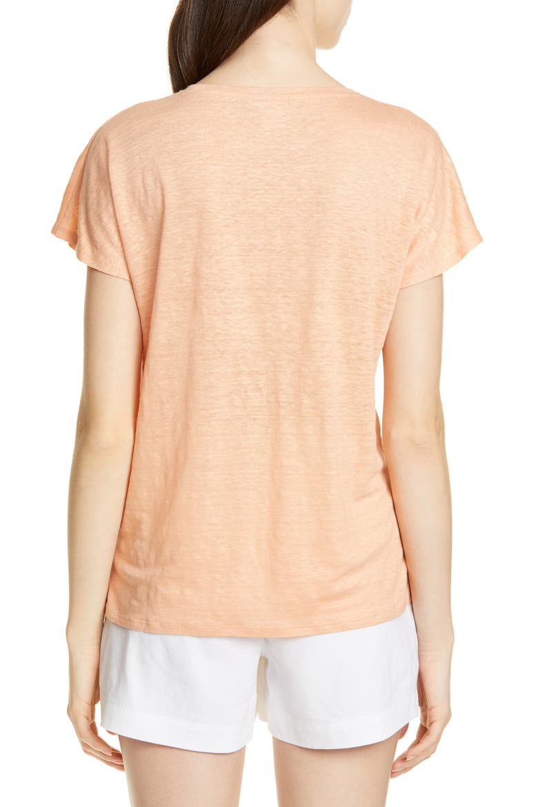 Linen Tee, Alternate, color, CORAL BISCUIT