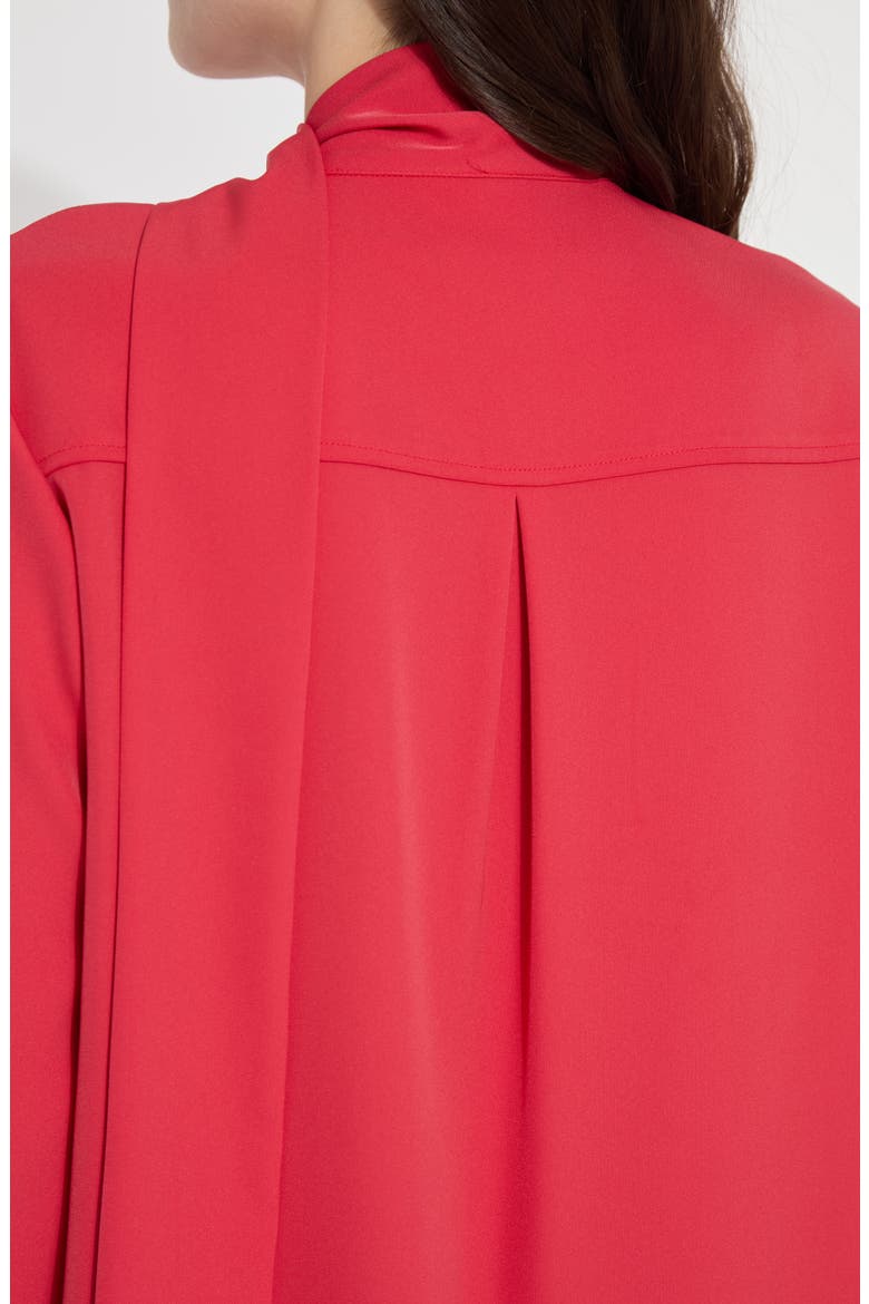 Odette Scarf Neck Top, Alternate, color, DEFINED RED