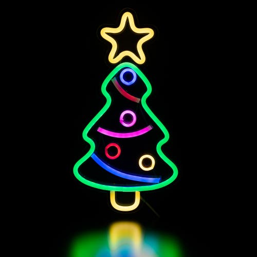 Northlight Led Neon Lighted Christmas Tree Wall Or Window Decoration In Multi