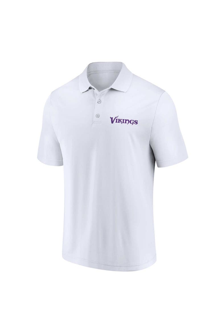 Men's Fanatics Branded White/Purple Minnesota Vikings Lockup Two-Pack Polo Set, Alternate, color, White