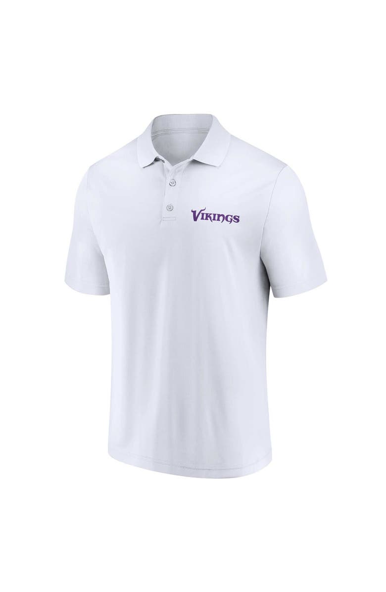 FANATICS Men's Fanatics Branded White/Purple Minnesota Vikings Lockup Two-Pack Polo Set, Alternate, color, White