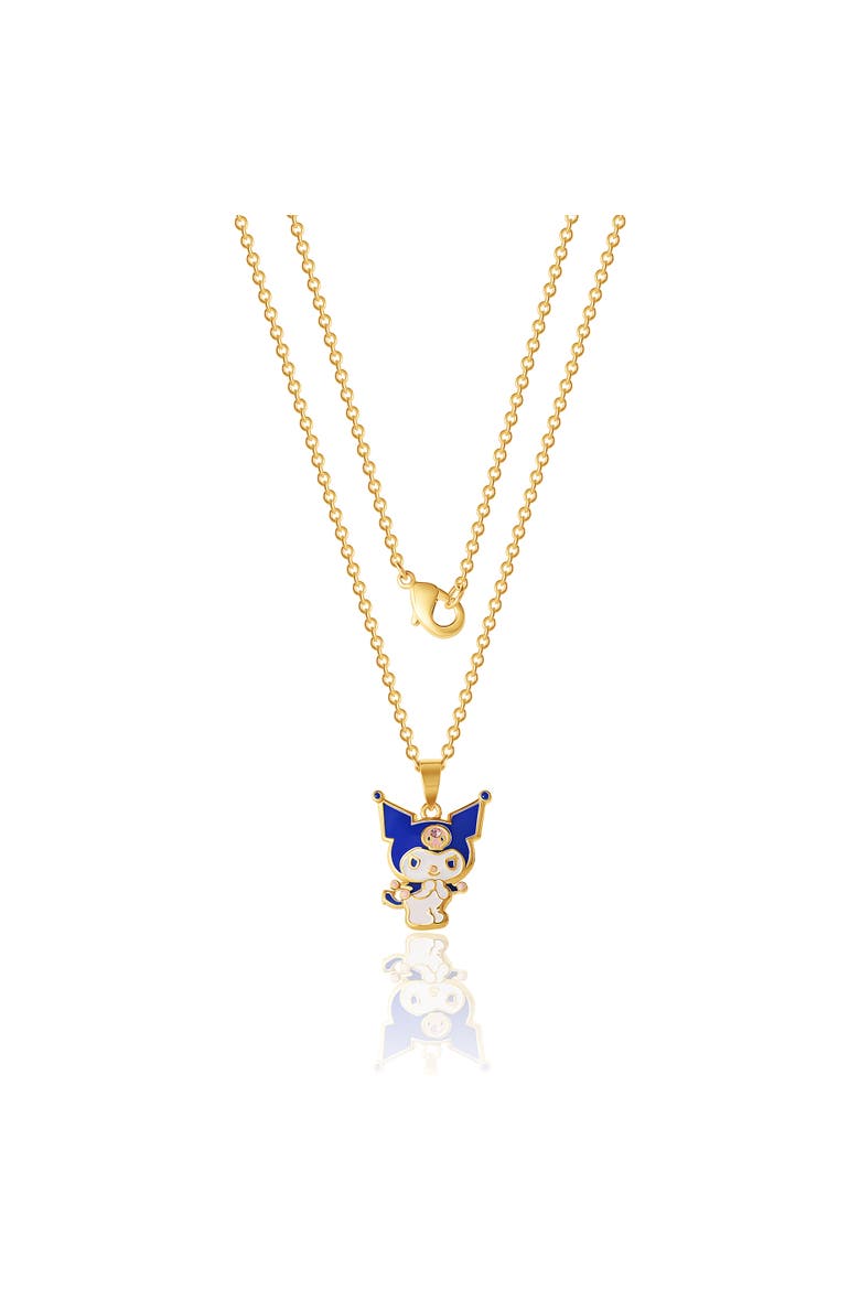 Light Rose Crystal Kuromi Pendant - 18'' Chain,, Alternate, color, Gold