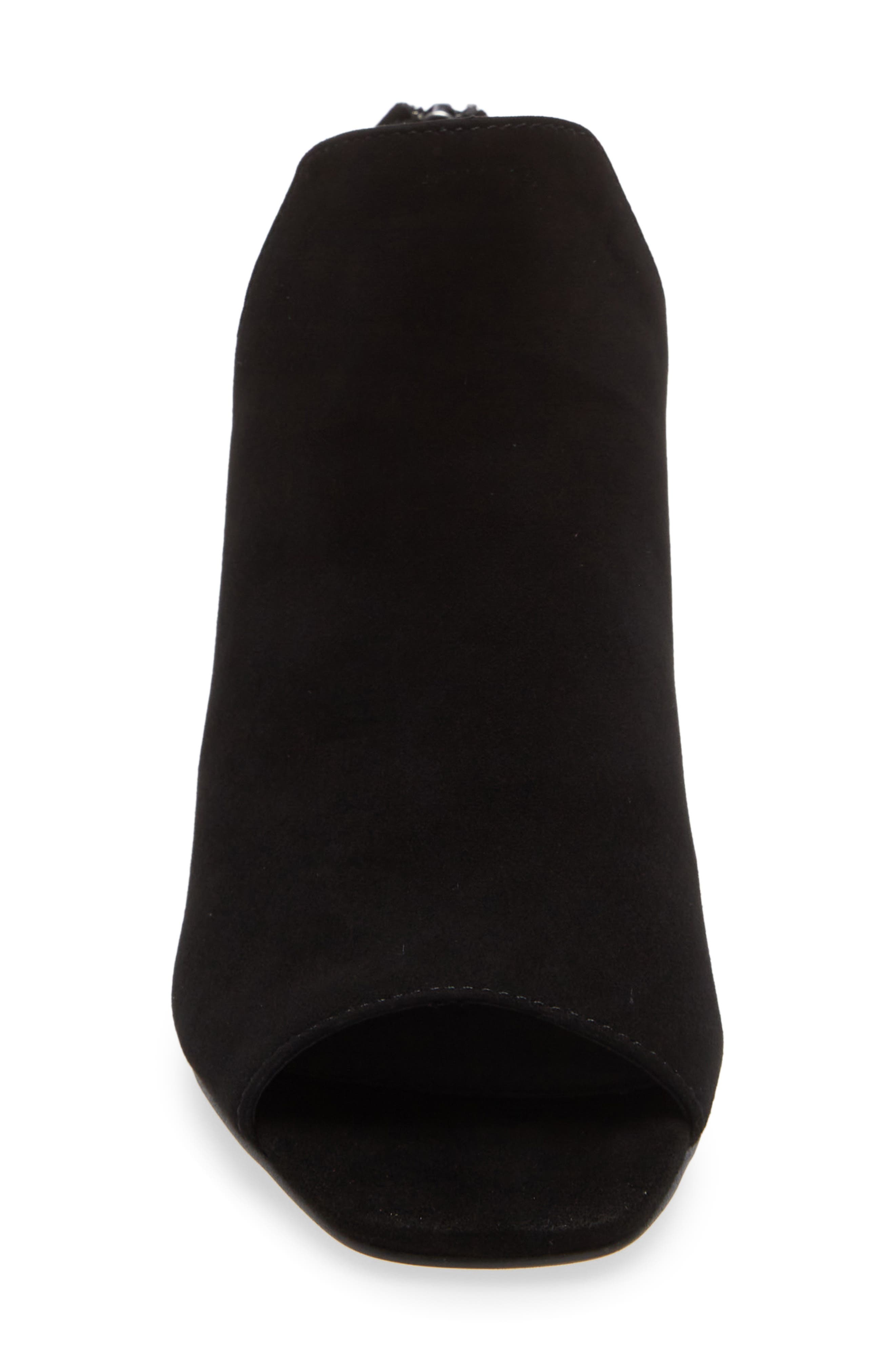Pelle Moda Vonn Open Toe Ankle Boot, Alternate, color, Black Suede