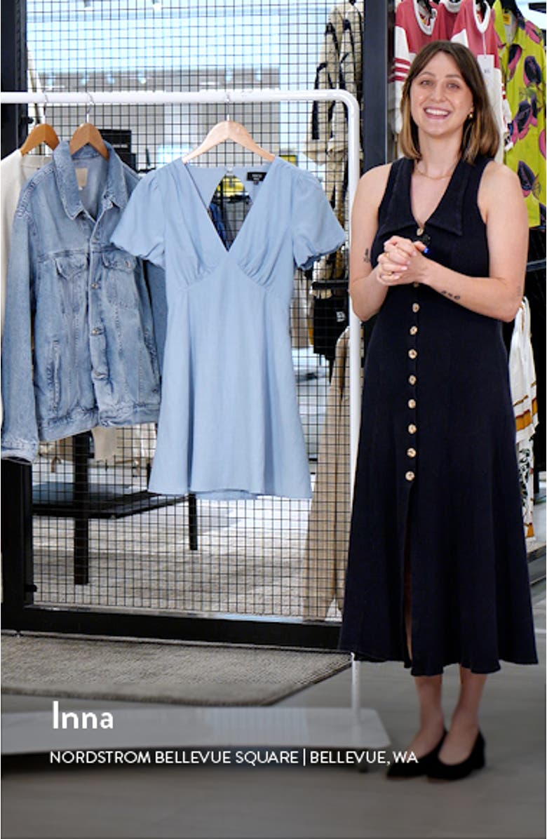 Maddy Bubble Sleeve Babydoll Minidress, sales video thumbnail