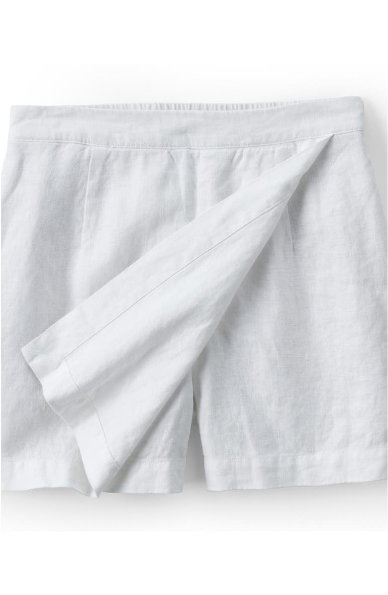 Lands' End Linen Above the Knee Skorts, Alternate, color, White