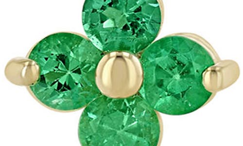 Zoë Chicco Quad Emerald Stud Earrings In 14k Yellow Gold