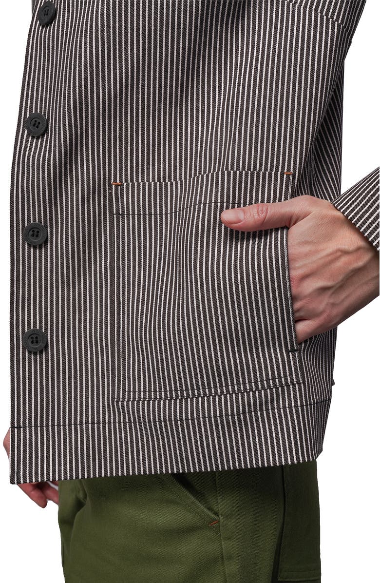 WILDFANG The Essential Railroad Stripe Utility Jacket, Alternate, color, Mocha/White