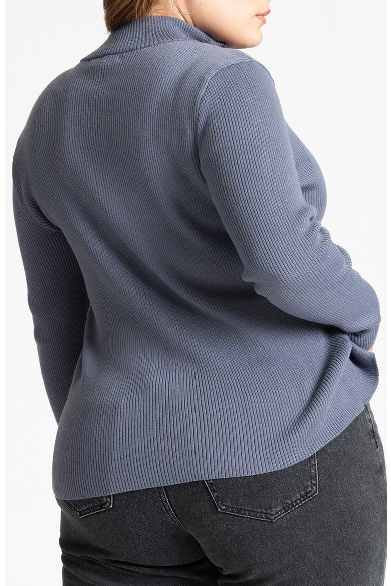 Rib Zip Sweater, Alternate, color, DARK SHADOW GRAY
