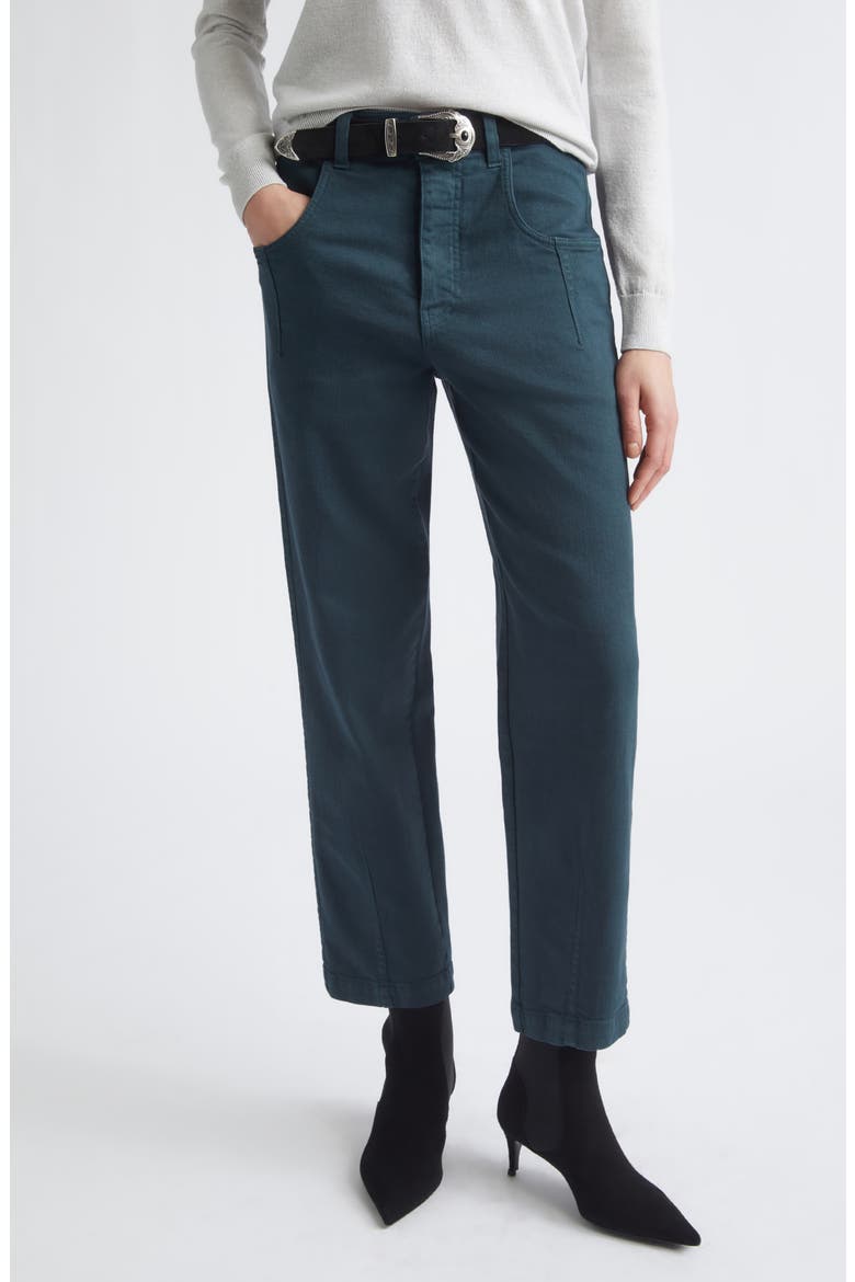 Crop Straight Leg Jeans, Main, color, 178 DARK JADE