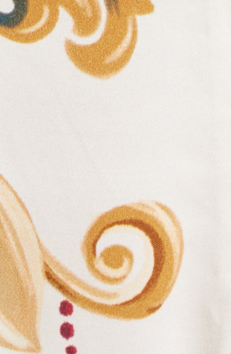 FARM Rio Royal Garden Print Sleeveless Satin Dress, Alternate, color, Royal Garden Cream