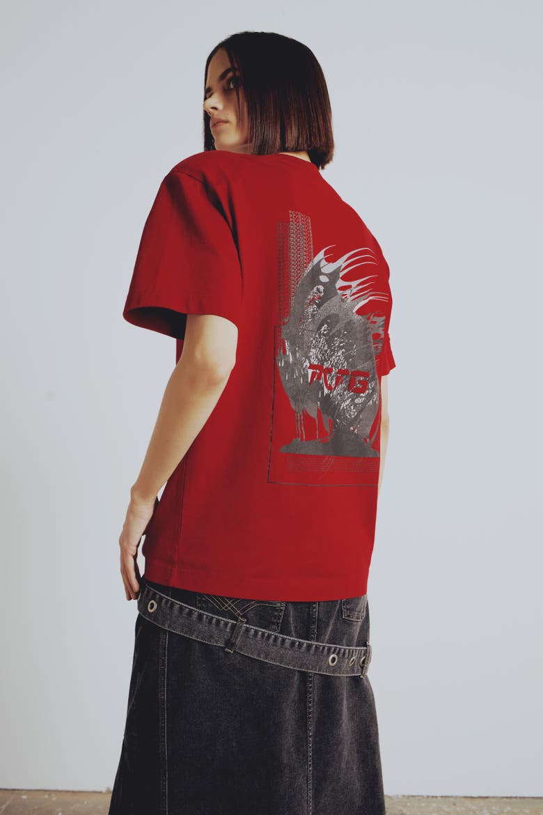 Cotton Your *Itch Printed T-Shirt, Alternate, color, Red