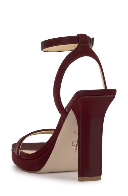 Jessica Simpson Adonia Ankle Strap Platform Sandal In Red