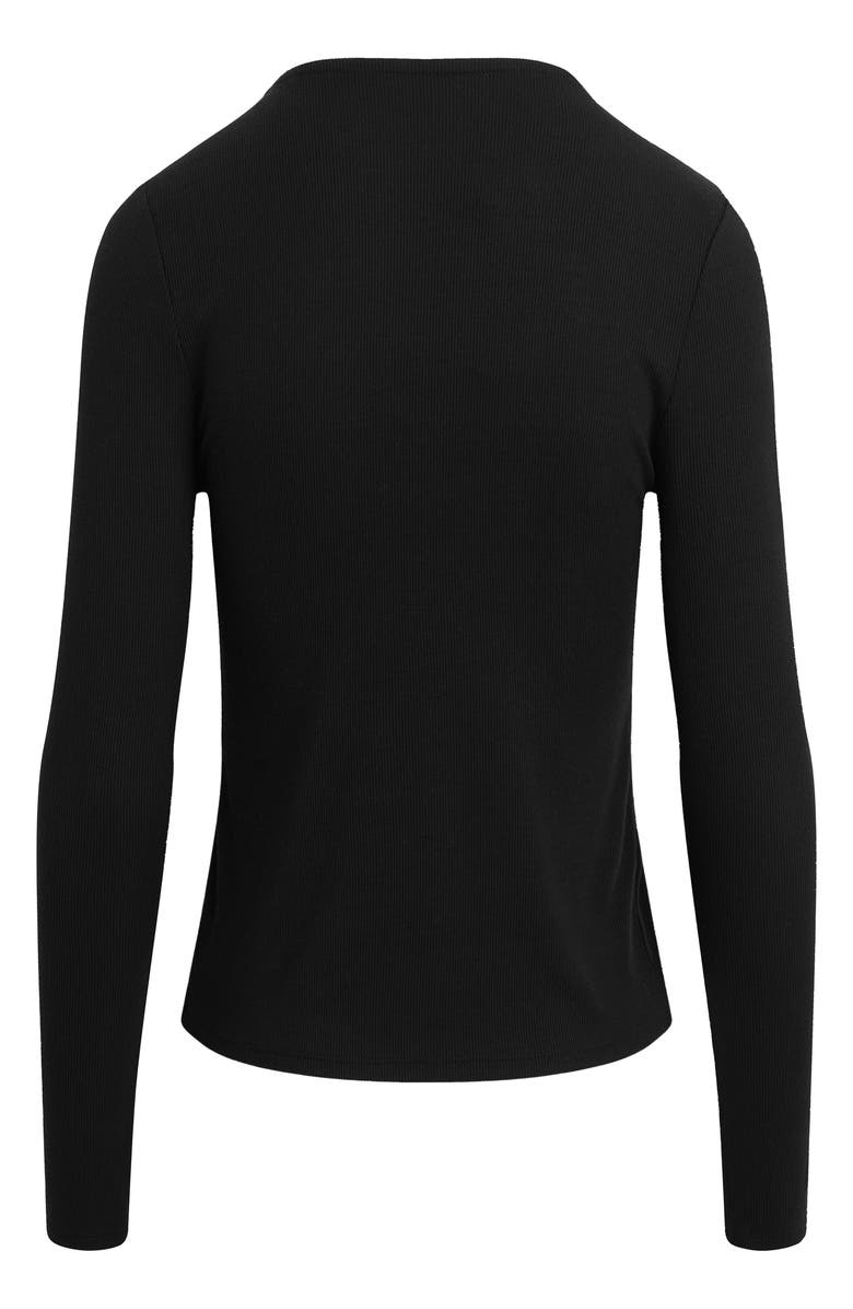 Favorite Daughter The Good Luck Long Sleeve Rib Top, Alternate, color, Black